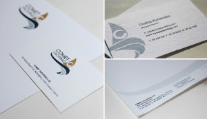 graphic design business cards - comet